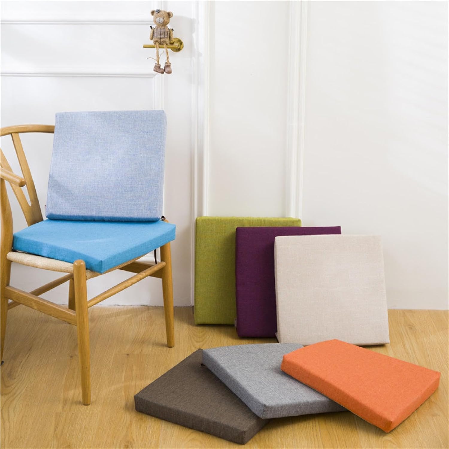 Ortopedyczna Poduszka Na Siedzenie Z Naturalnym Lateksem Na Rwę Kulszową Poduszka Przeciwodleżynowa Do Siedzenia Na Krzesło Biurowe I ławkę Ergonomiczn, Linen-light Gray, 40 * 40 * 10cm