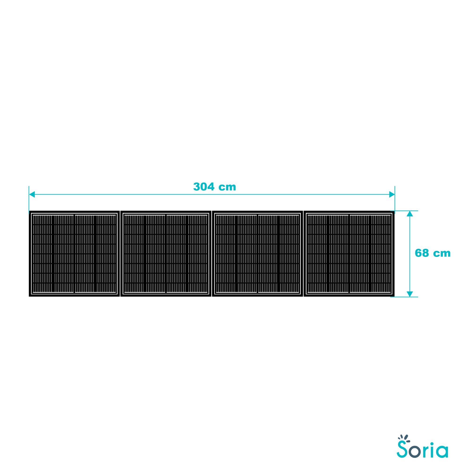 AVIDSEN Soria - Station Solaire Connectée Plug and Play 400W - Kit Panneaux Photovoltaïques Autoconsommation - Pose Sol ou Murale - Installation Simple sur Prise Classique - App Avidsen Home