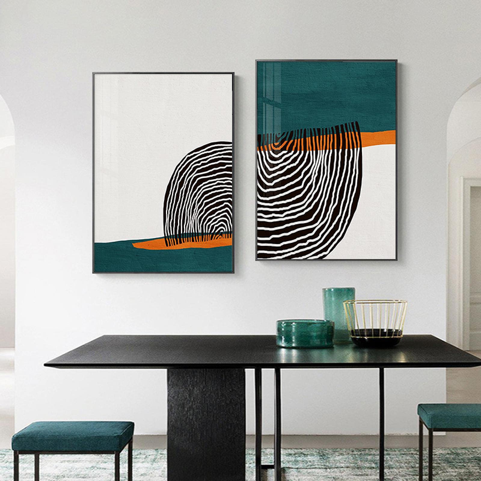 Décoration maison moderne avec affiches impressions art mur abstrait géométrique - 8