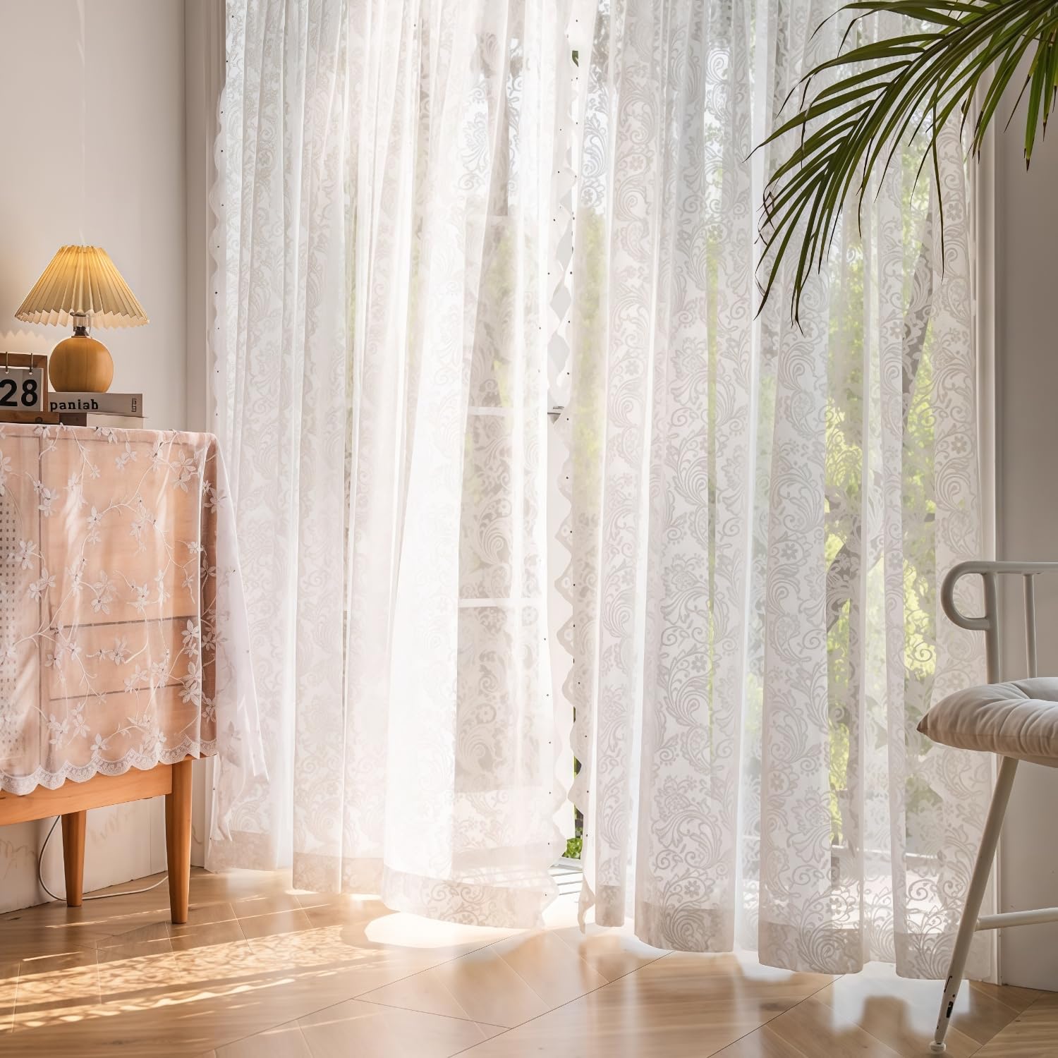 Amazon｜SXYITE レースカーテン UVカット 断熱・保温効果 おしゃれ