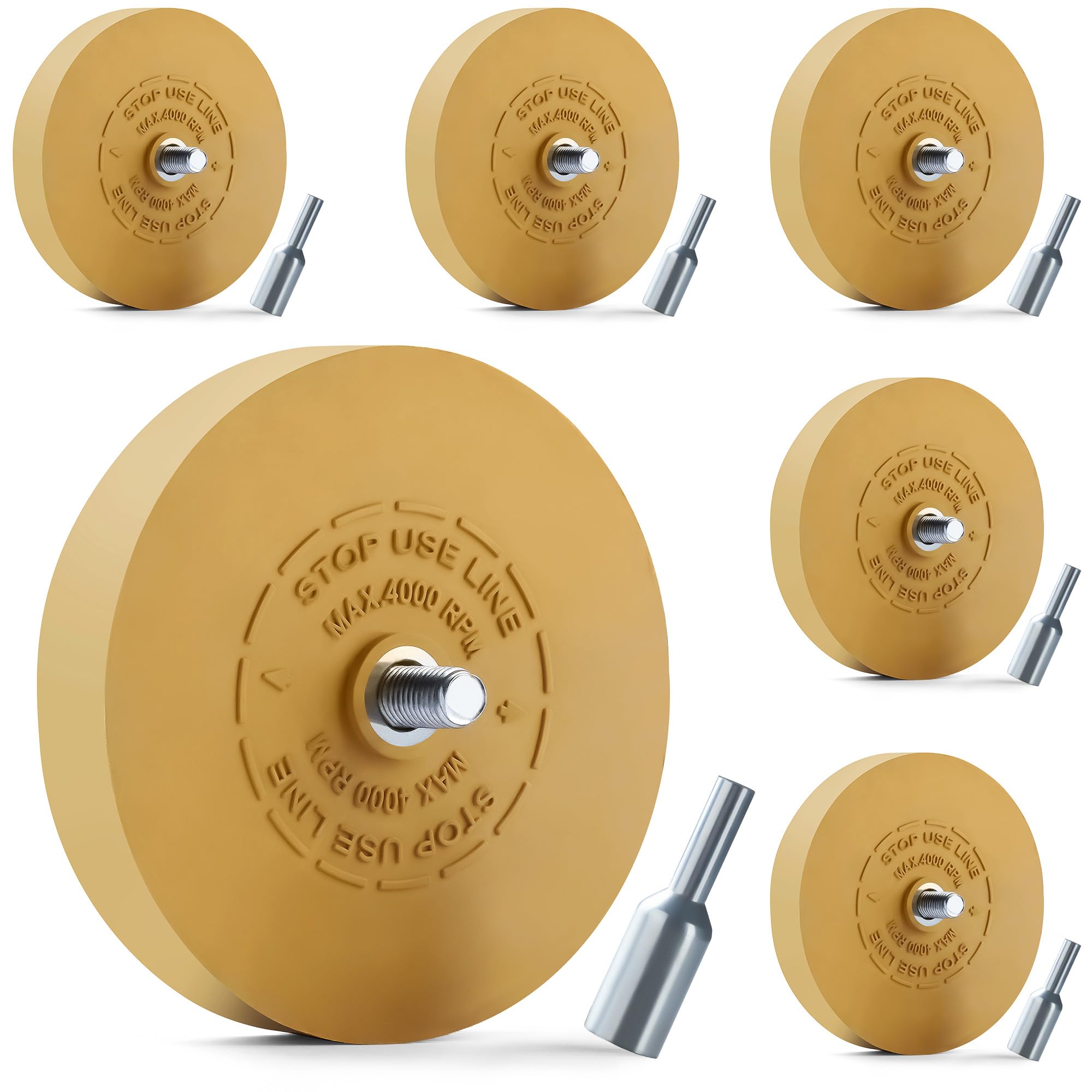 6 PCS Decal Remover Eraser Wheel Adhesive Remover for Cars