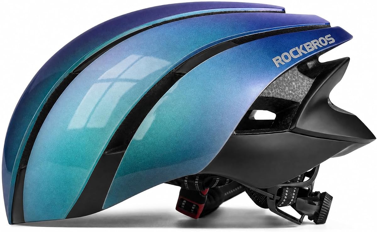 Casco de bicicleta para adultos aerodinámico y aerodinámico, cabeza más grande para hombres y mujeres | Correa cómoda en forma de Y, correas ajustables reflectantes para ciclismo de carretera y de montaña