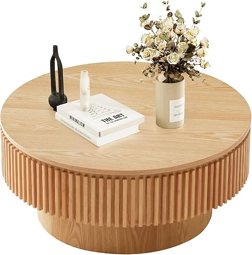 Miniatura 12 de LKTART Mesa de Centro con Tapa Elevable para Sala de Estar, Mesa de Centro Acanalada de Acento con Almacenamiento, Mesa de Té Central Rectangular