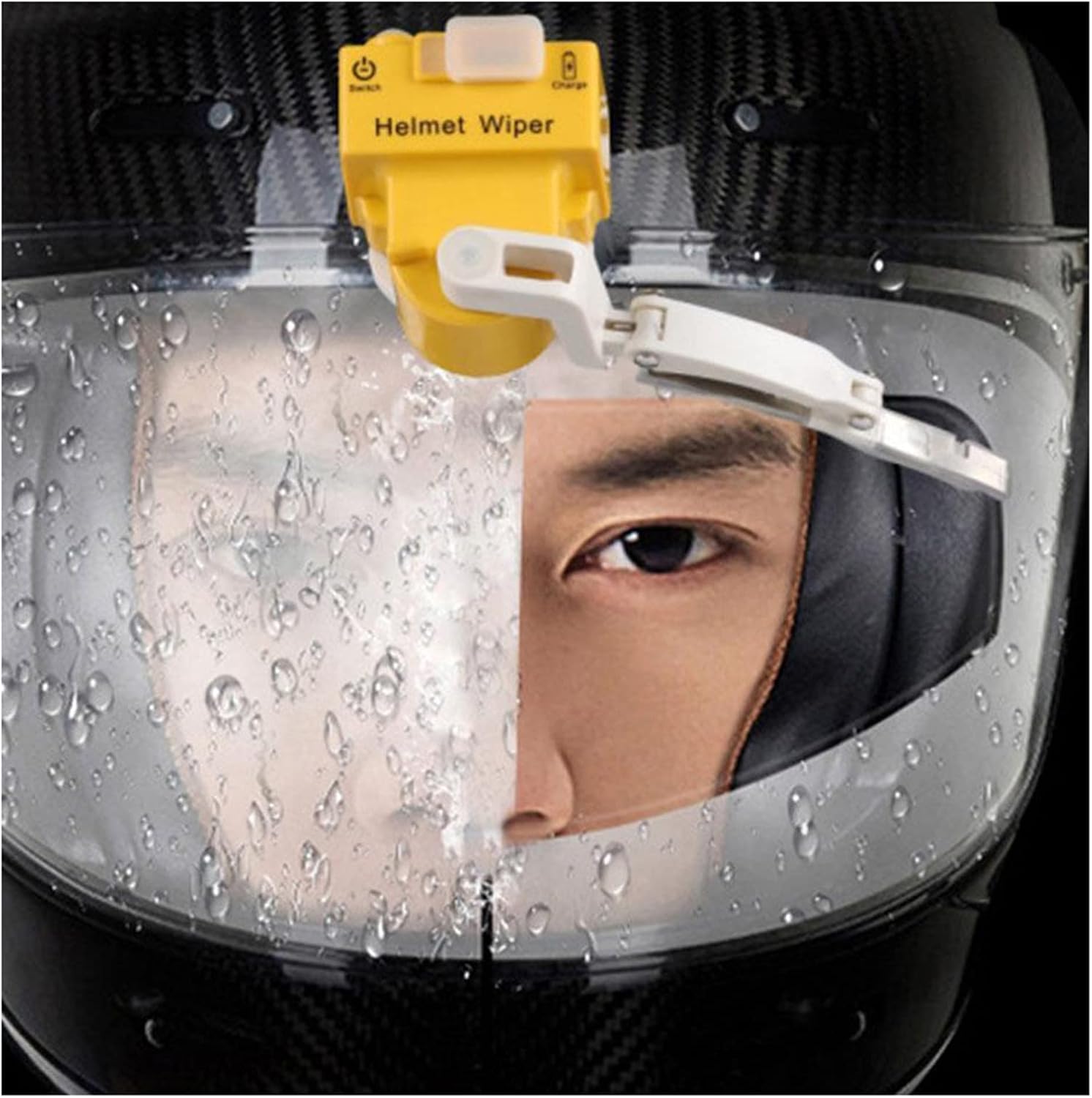 QINTH Electric Motorcycle Helmet Wiper, Universal Helmet