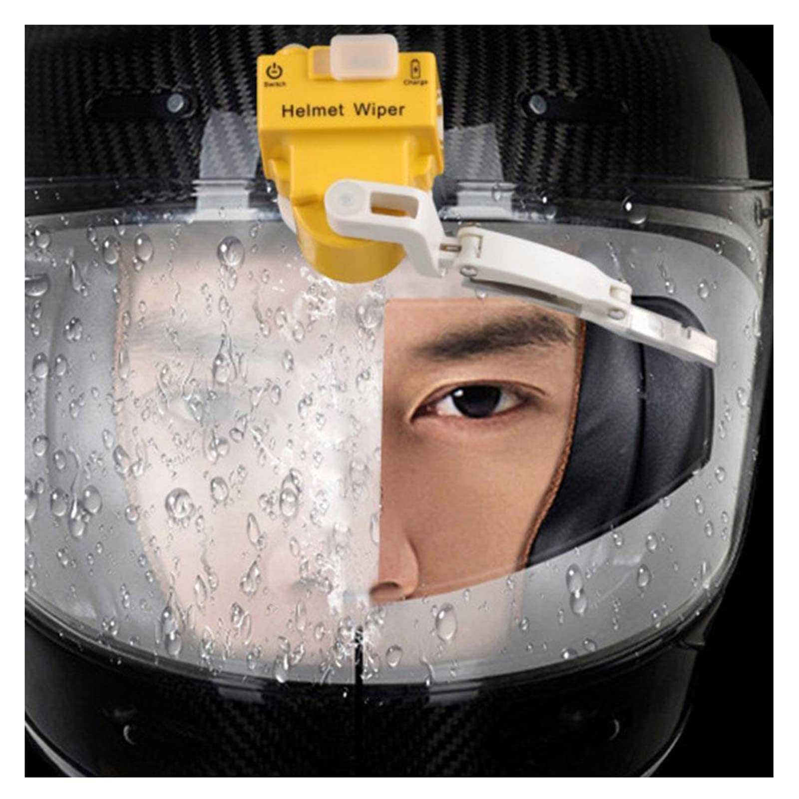 electric wiper for motorcycle helmet Mulcort Windshield 2W USB Electric Motorcycle Helmet Wiper 