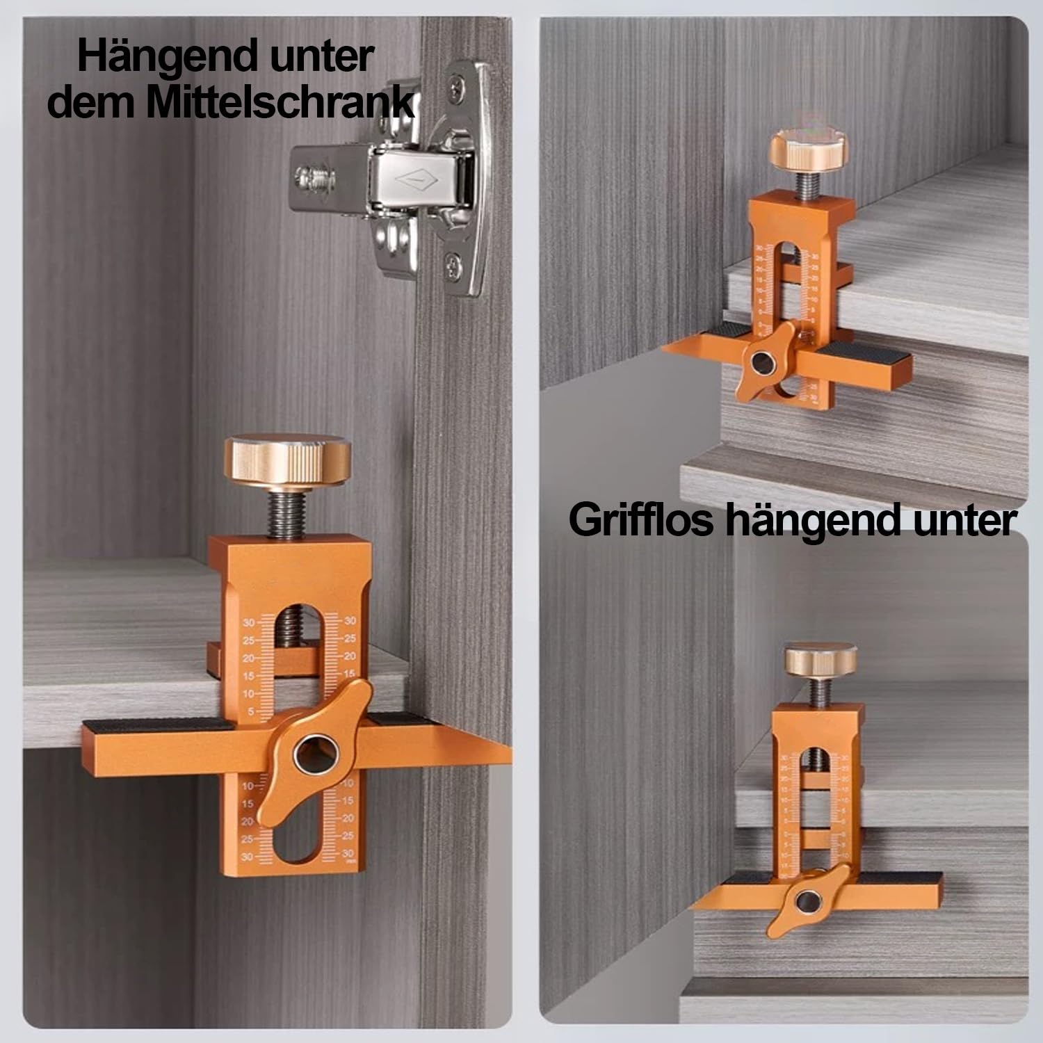 Kit de instalación de puerta de armario 2 en 1 ajustable, aleación de aluminio universal para puertas de armario con 3 taladros