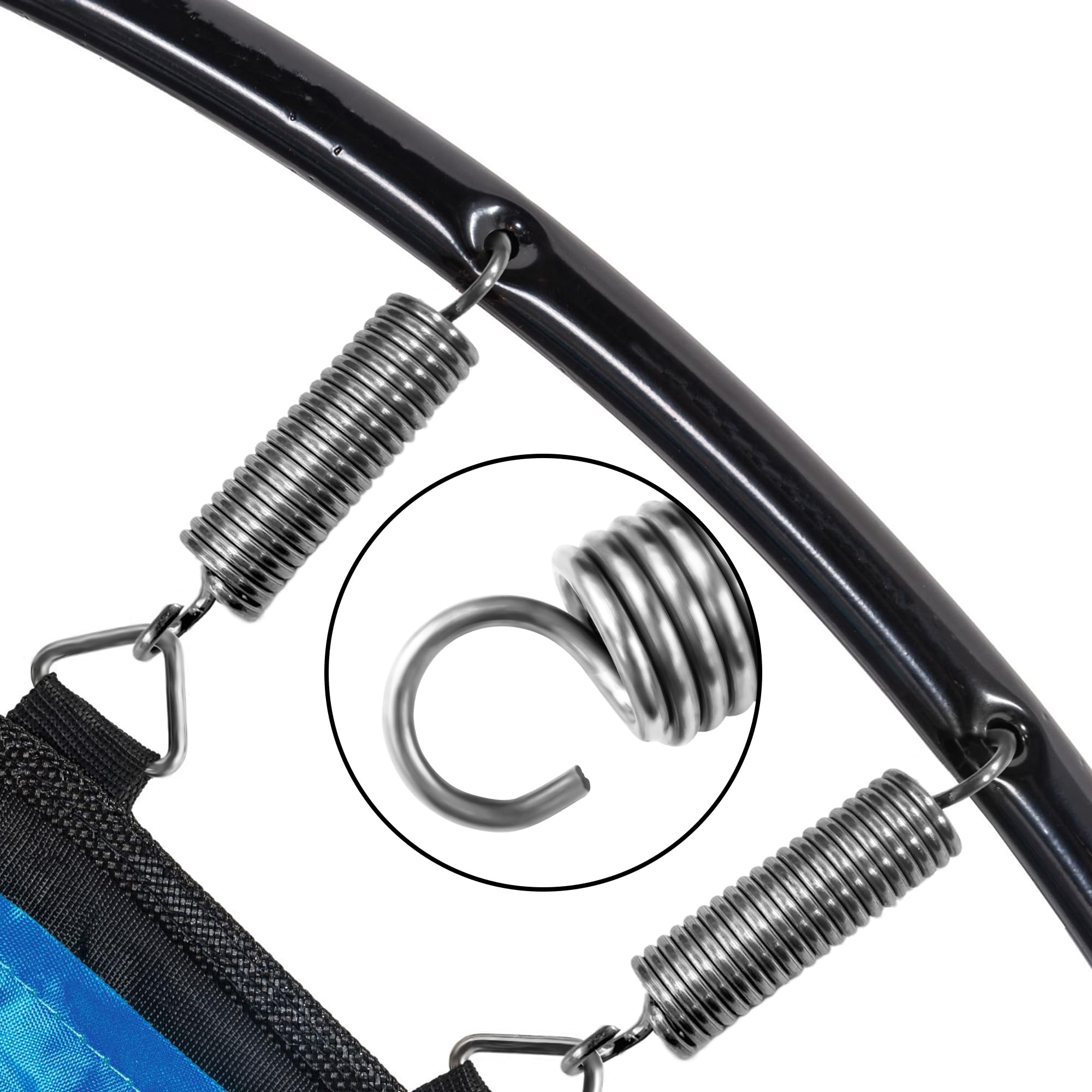 NICAVKIT 10 stuks roestvrijstalen trekveren met haken, spanveer trekveer 75 mm vrije lengte, buitendiameter 17 mm, draaddiameter 2 mm - 2 x 17 x 75 mm
