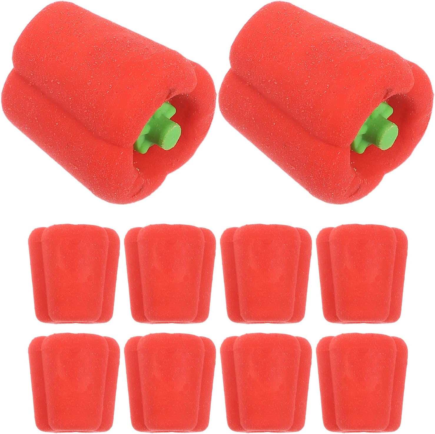 100pcs Cute Red Pepper Cartoon Erasers for Drawing and Prizes