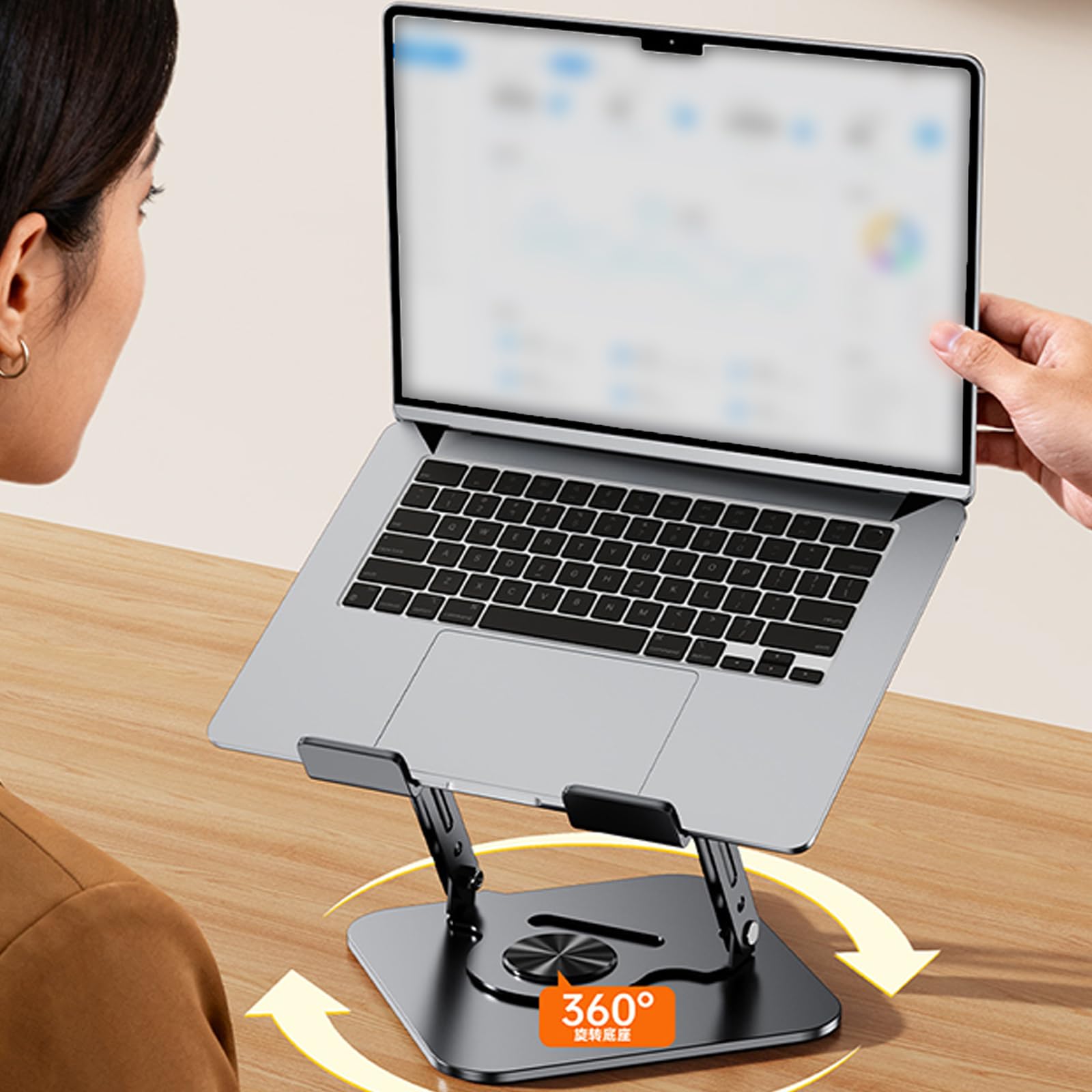 Supporto per Tablet da scrivania Supporto per Tablet Pieghevole in Metallo Supporto Portatile Supporto per Raffreddamento Accessori per Computer Raffreddamento in Metallo Pieghevole