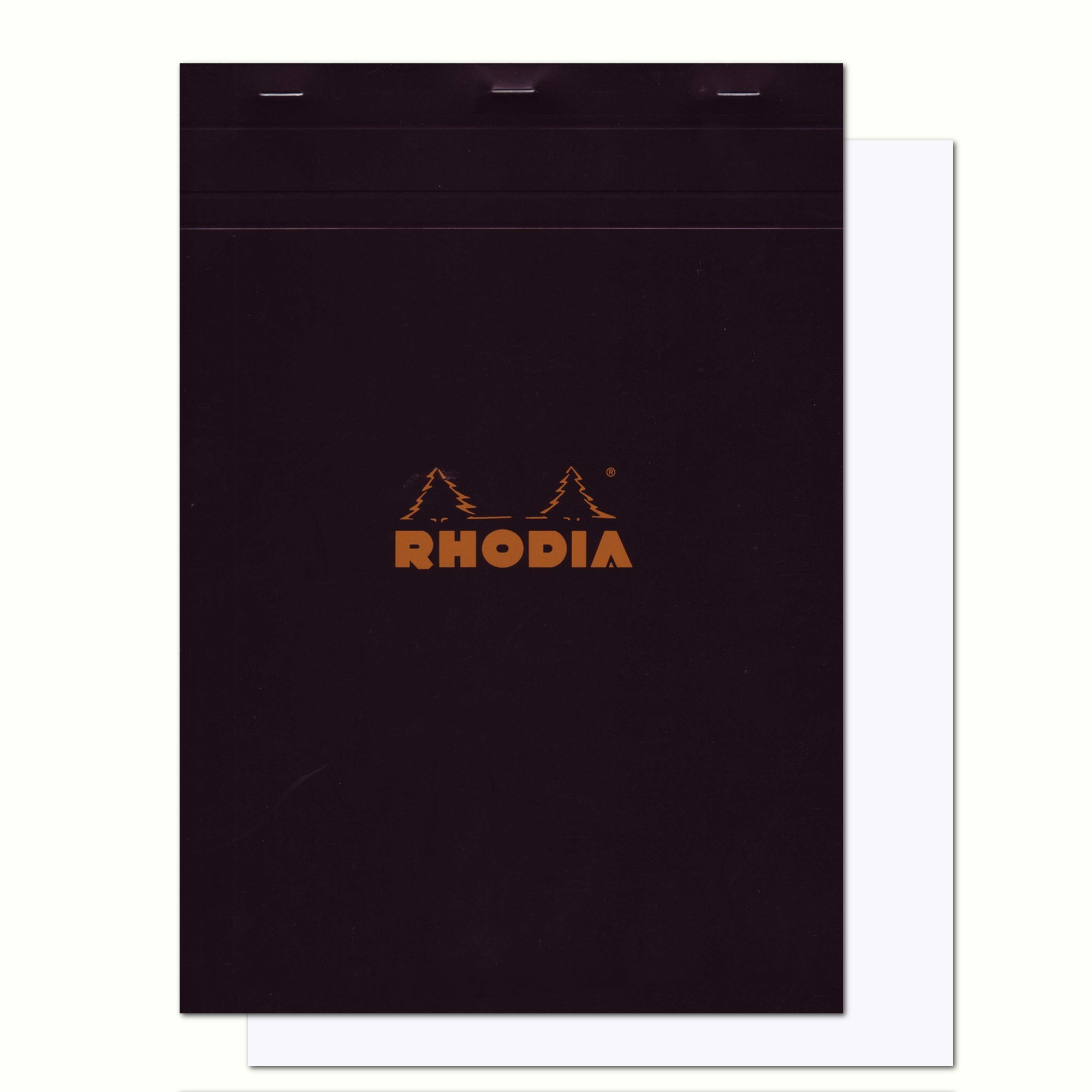 Rhodia Head-Stapled Notepad no.18 A4 (210 X 297) Black - Plain / Single