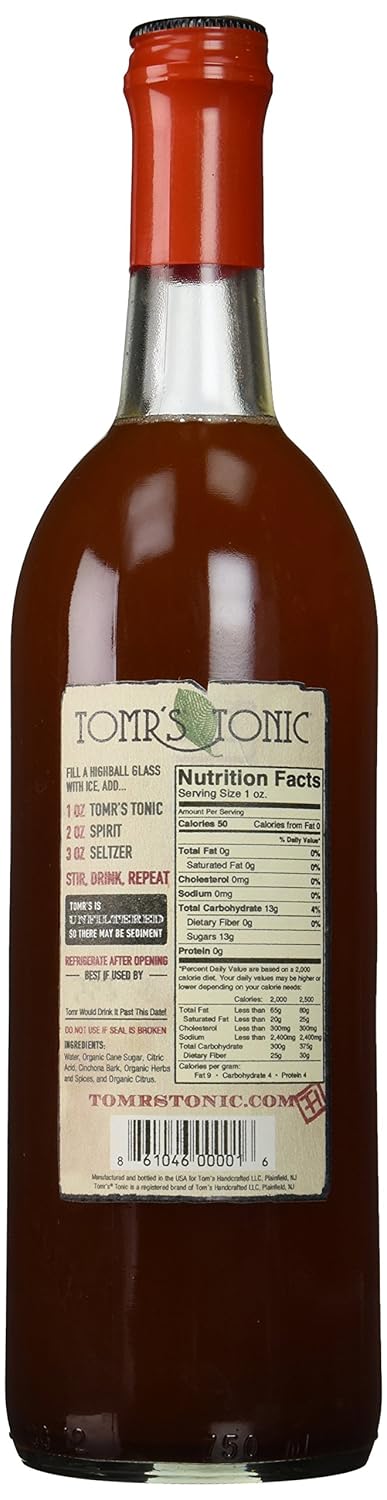 Tomr's Handcrafted Tonic Syrup Concentrate - 750 ml