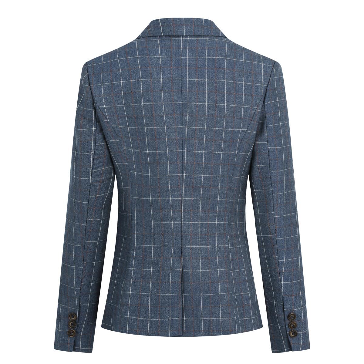YUNCLOS Tailleur Femme 2 pièces Slim Fit Chic Veste Bureau Travail Blazer Pantalons Constume Ensemble à Carreaux