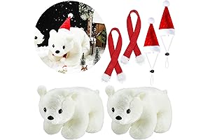 2 Pieces Christmas Stuffed Polar Bear