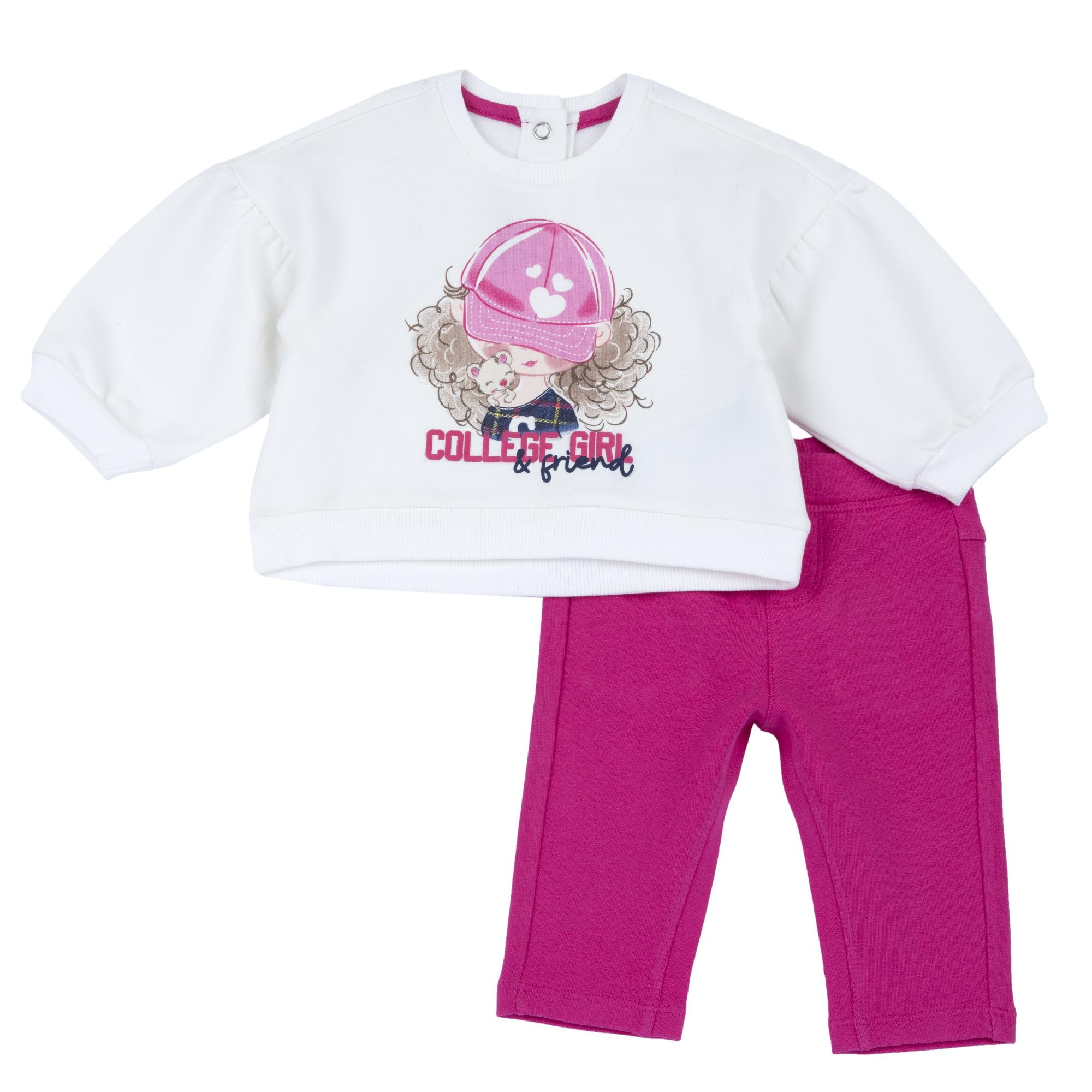 Chicco dres do biegania Niemowlęta - dziewczynki Zweiteiliges Outfit: Leggings und Sweatshirt