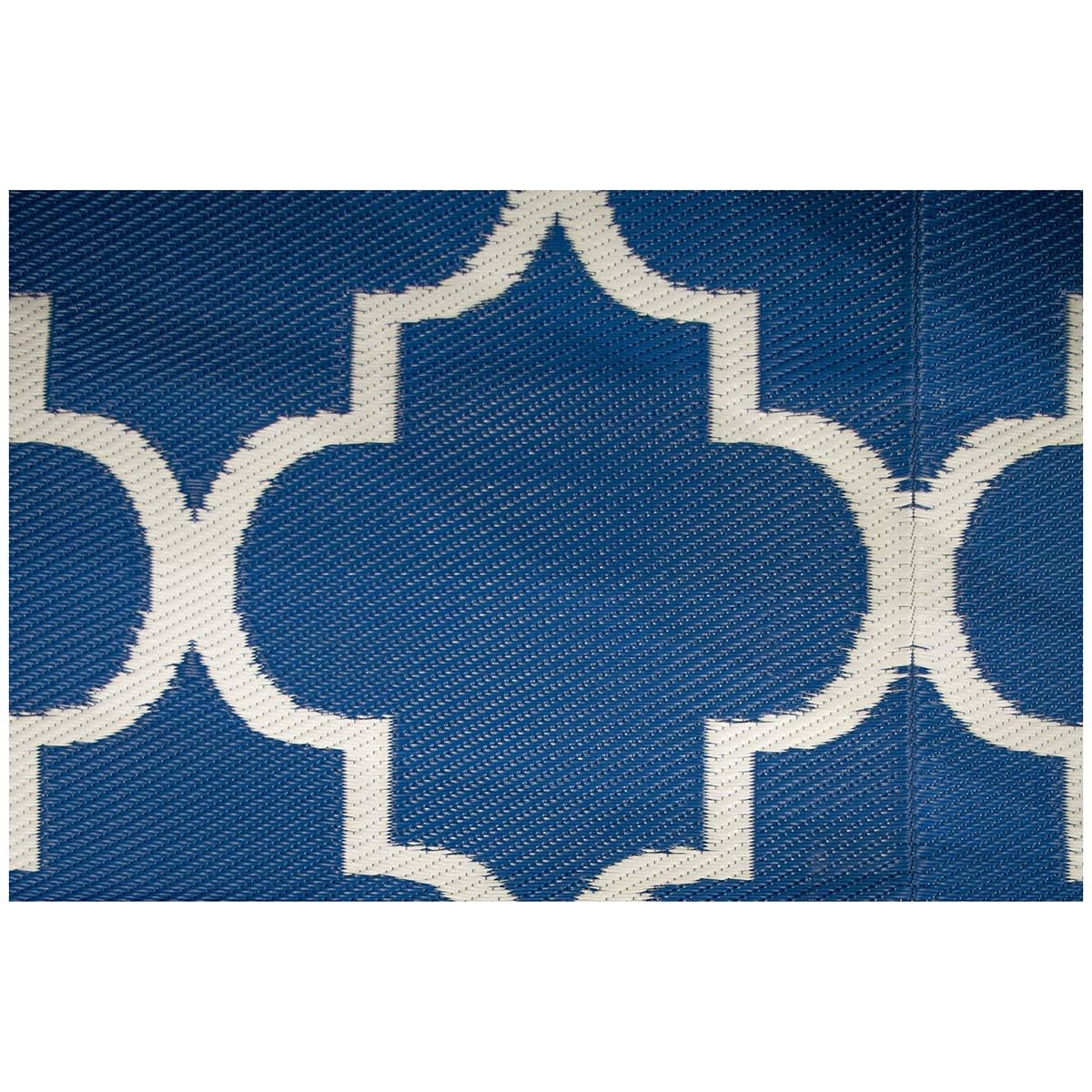 BO-CAMP BC Alfombra Casablanca XL blu per campeggiatori e outdoor, per comfort e praticità all’aperto
