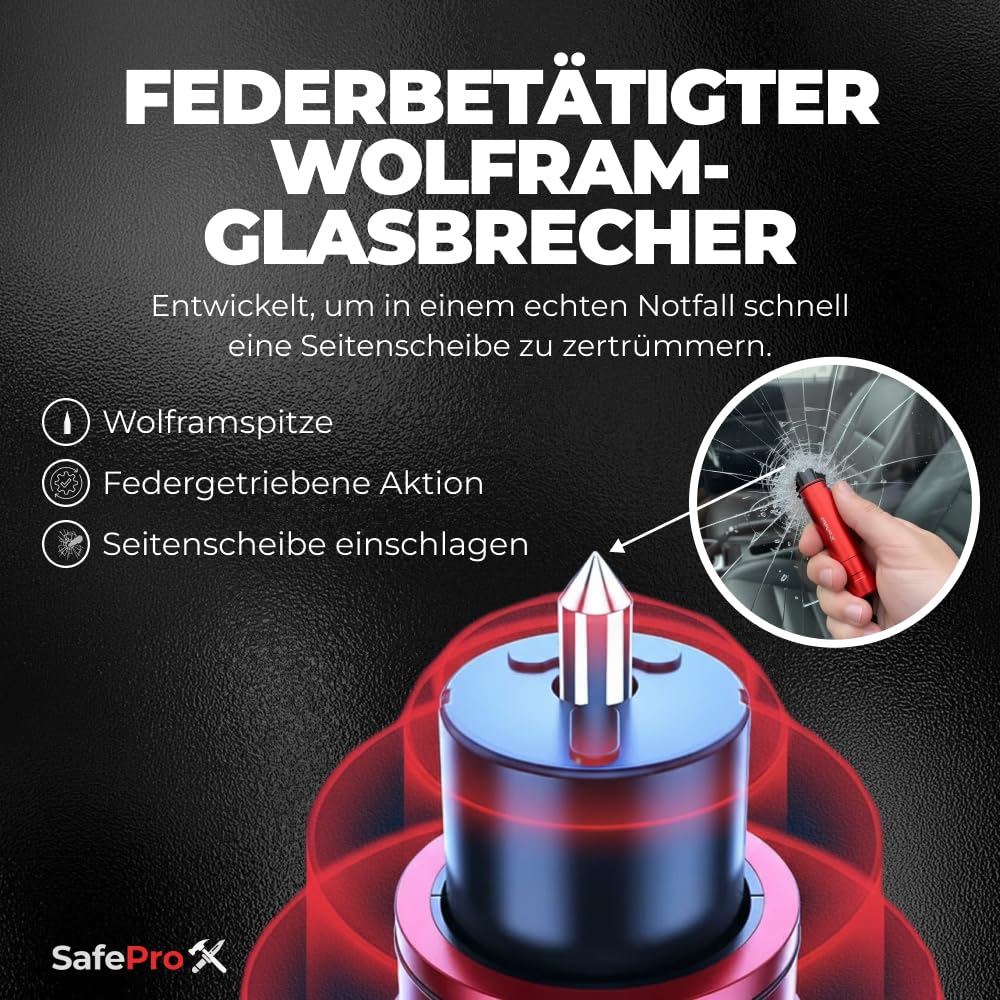 Notfallhammer Auto mit Gurtschneider - Sicherheit Rescue Tool & Scheiben Zertrümmerer (2er-Pack)