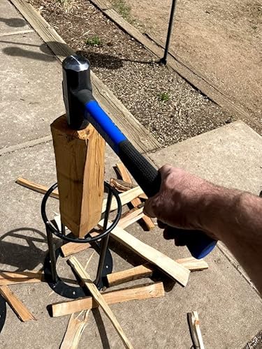 Conich Log, Firewood & Kindling Splitter – Easy To Use Manual Splitting Wedge With Mesh Tote Bags #TOP7