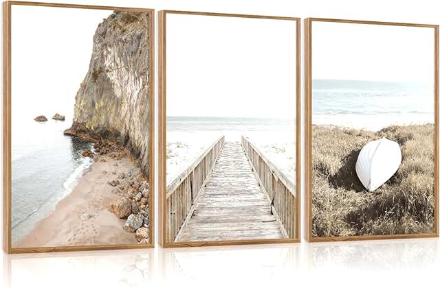 14 Office Room Ideas with Practical Layouts 51 Aurlan Neutral Beach Coastal Framed Wall Art(16