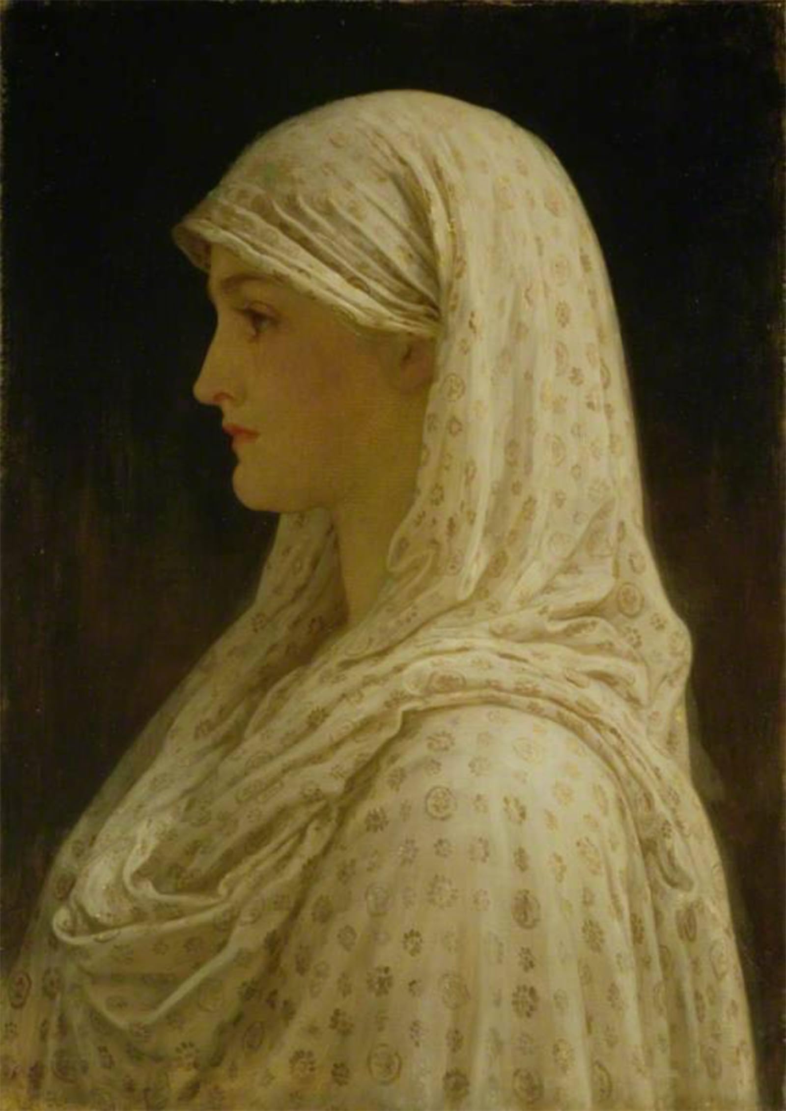 Posteriik No Frame Vintage Classic Picture Landscape Artwork The Vestal By Lord Frederick Leighton Portrait Canvas Painting For Office Home Decor 60X90cm