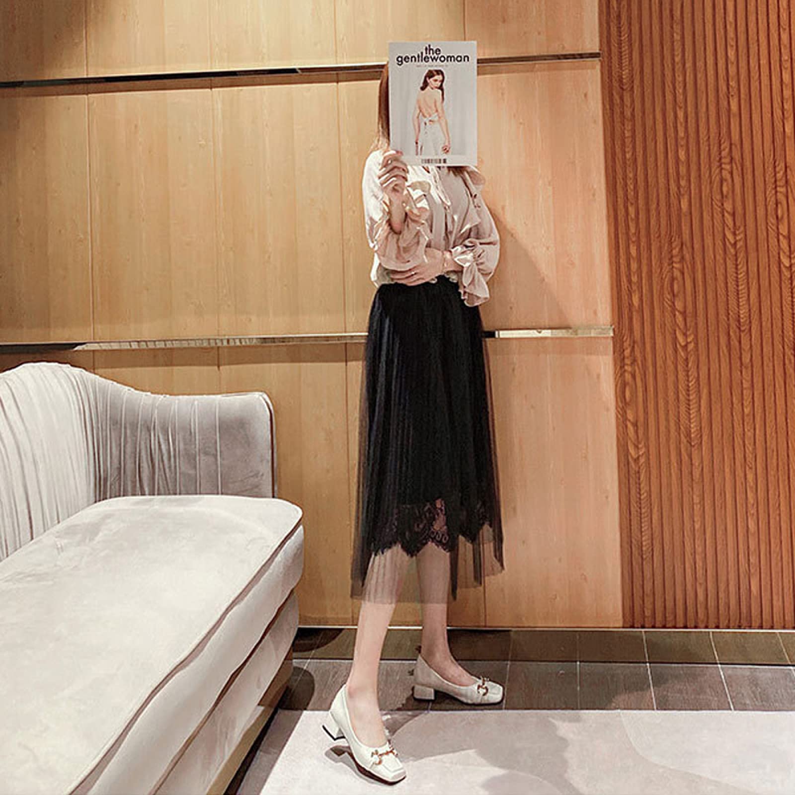 Amazon.co.jp: レディースメアリージェーンシューズフレンチホース