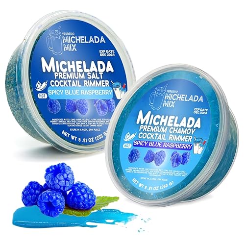 Yerbero - Michelada Premium Candy Pulp Cocktail Rim Dip 8oz (226g) + Coctail Rimmer Salt 6oz (170g) Pasta de chamoy, caramelo y chile El paquete