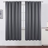 Vista 74 de LEMOMO Cortinas opacas de 42 x 84 pulgadas, juego de 2 paneles de cortinas con aislamiento térmico para oscurecer la habitación, cortinas