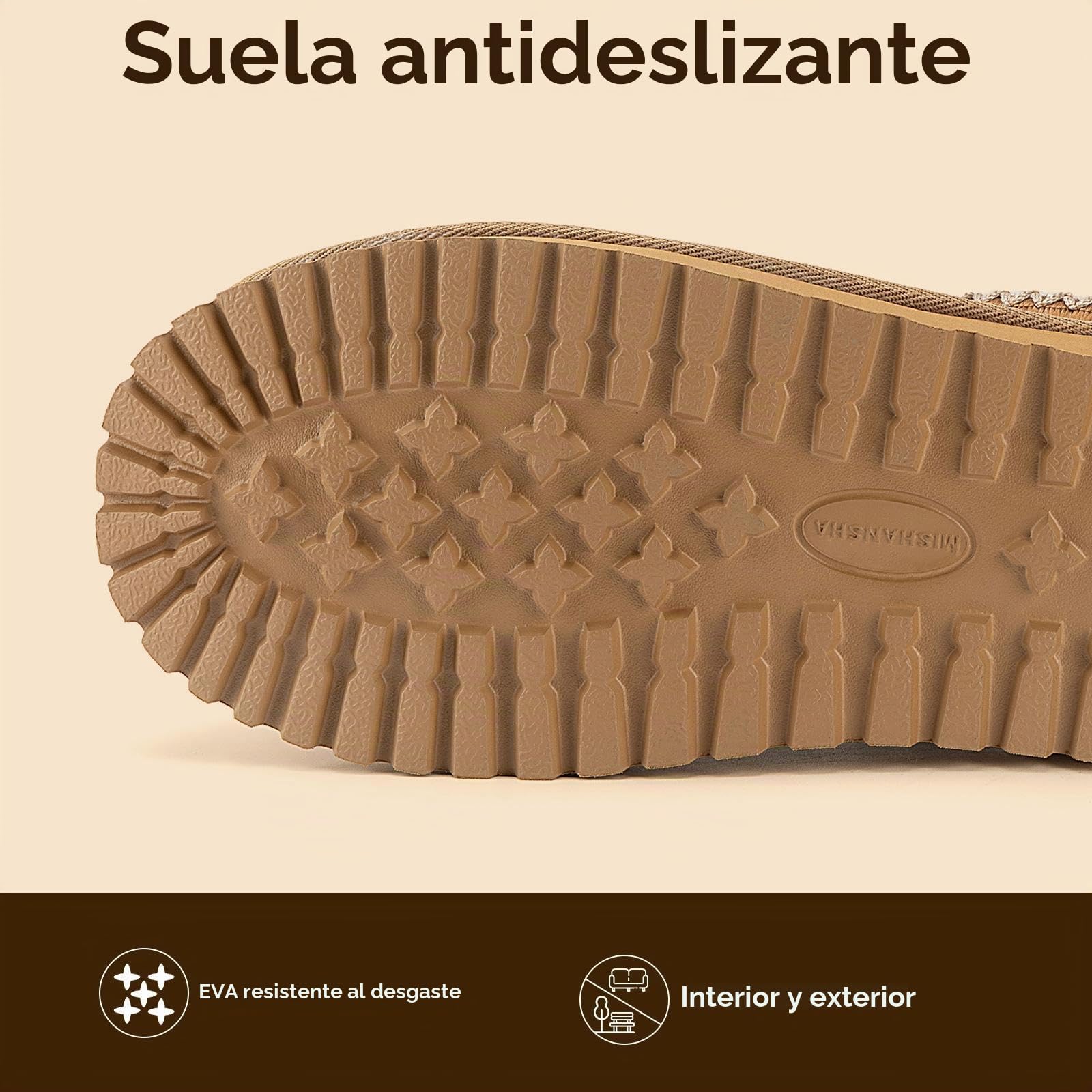 Mishansha Zapatillas Casa Mujer Invierno Peluche Pantuflas EU 36-43
