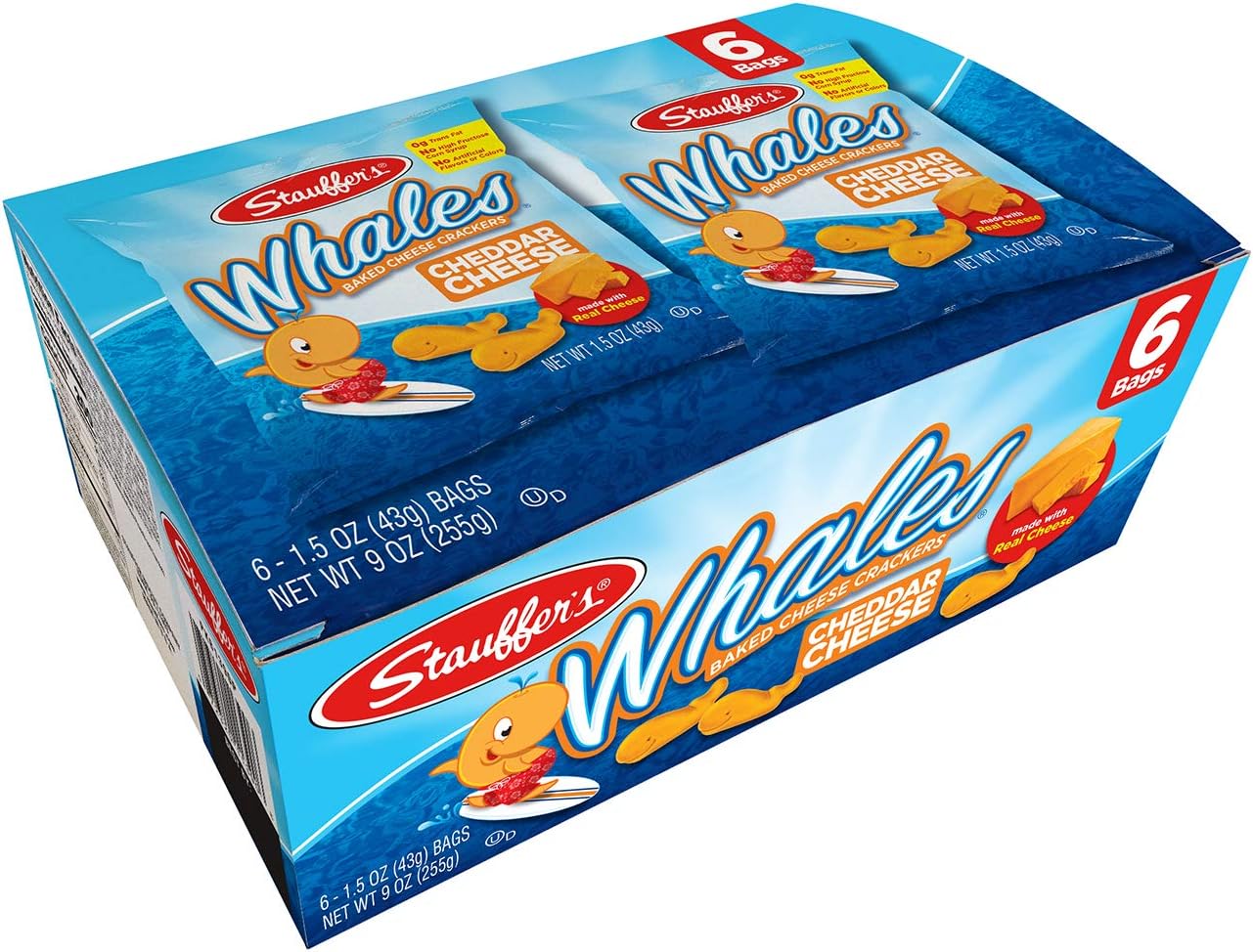 Stauffer's Baked Cheddar Whale Cheese Cracker Snack Packs