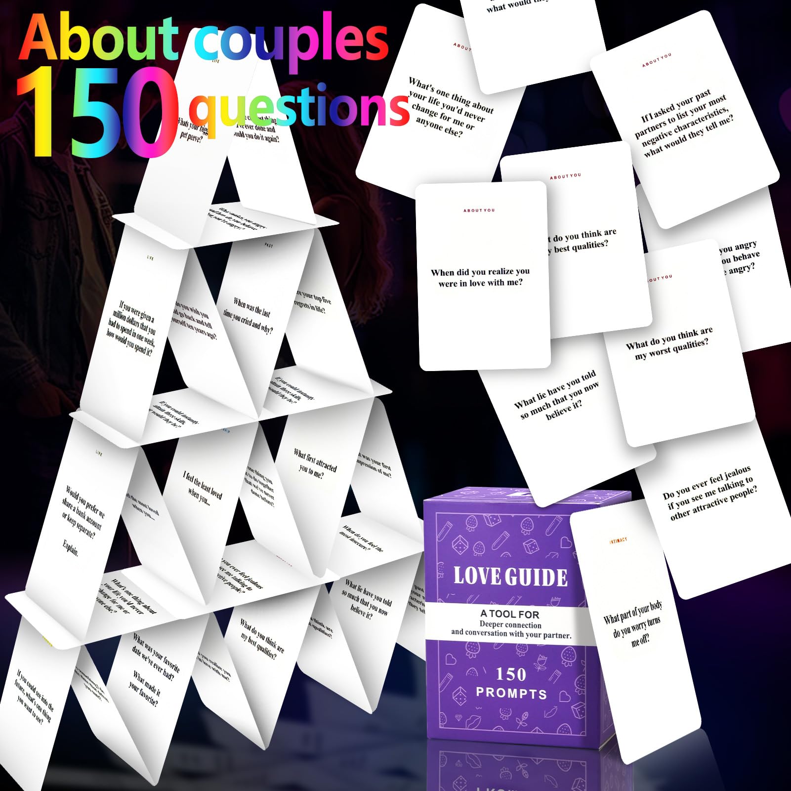 Amazon.com: MEBAULT Love Guide Deck with 150 Relationship Building  Conversation Starters Sex Card Game Sex Toy Adventurous Playing Cards  Erotic Bedroom Game for Couple Lover : Health & Household