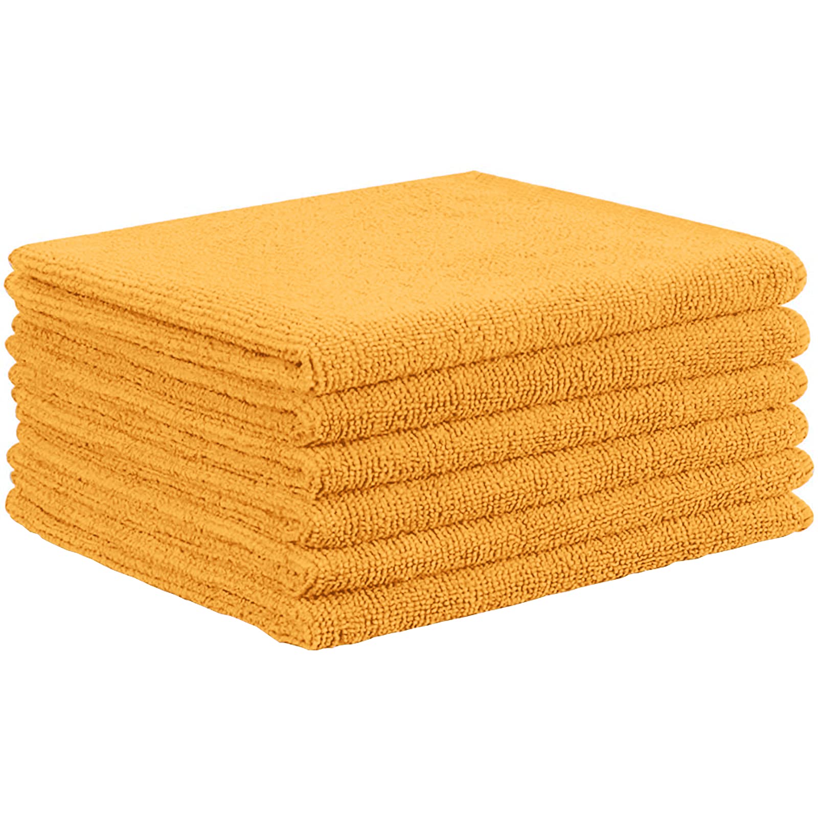 AMOS Large 40cm x 40cm Microfibre Cleaning Cloths Home Kitchen Bathroom Dusters Car Valeting Polishing Machine Washable Wipes (12 Cloths, Orange)