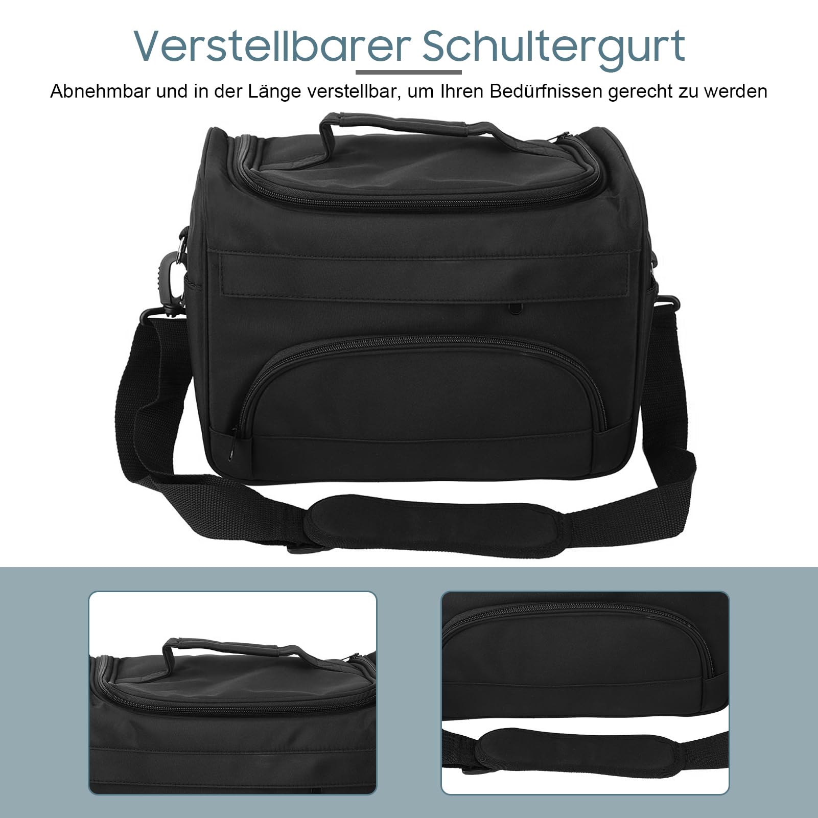 Borsa Trasporto Parrucchiere con Tracolla Regolabile Grande Borsa Organizzata Multi Strato per Attrezzatura Capelli Portatile Viaggio