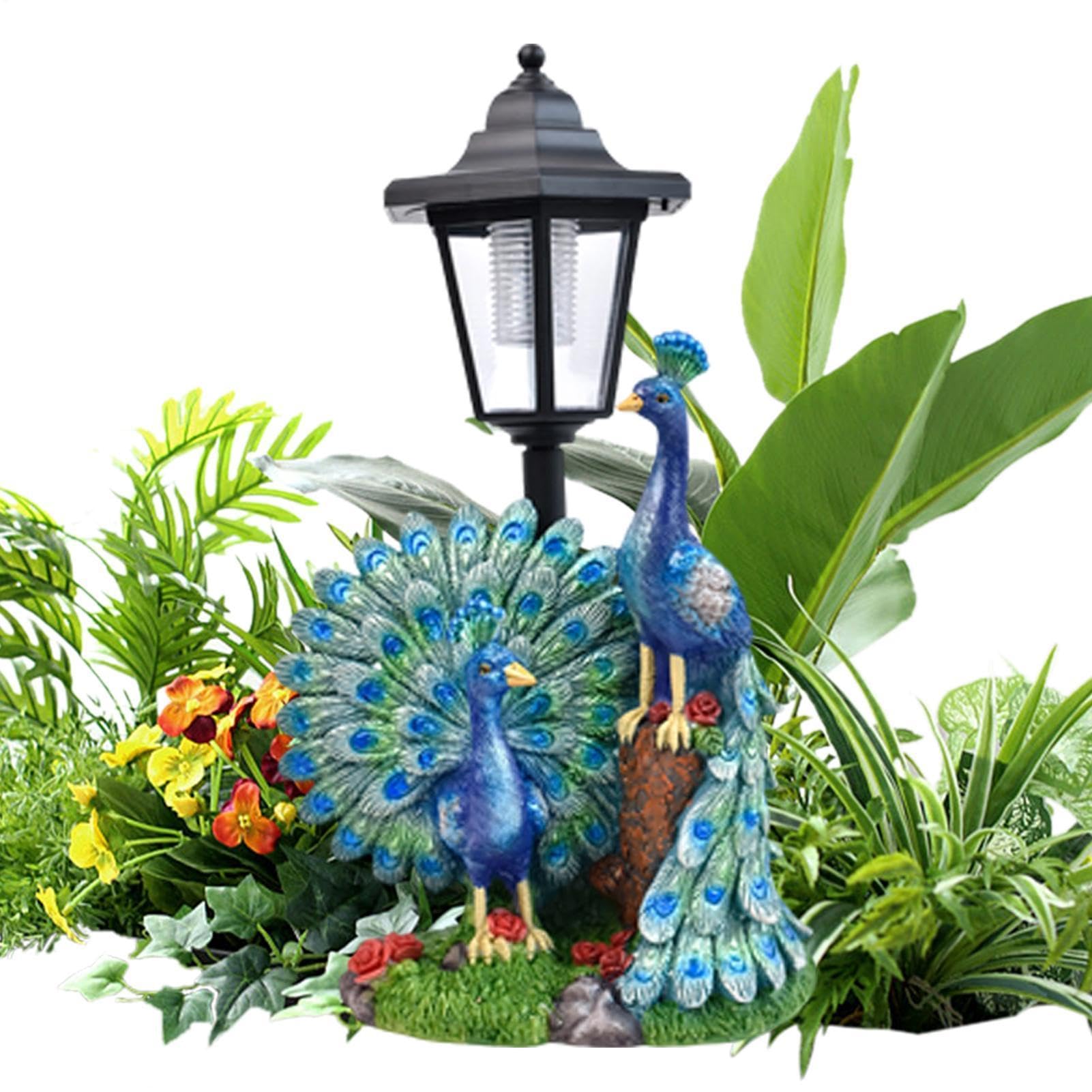 Statua da Giardino Ornamento Luminoso a Forma di e Animale in Resina con