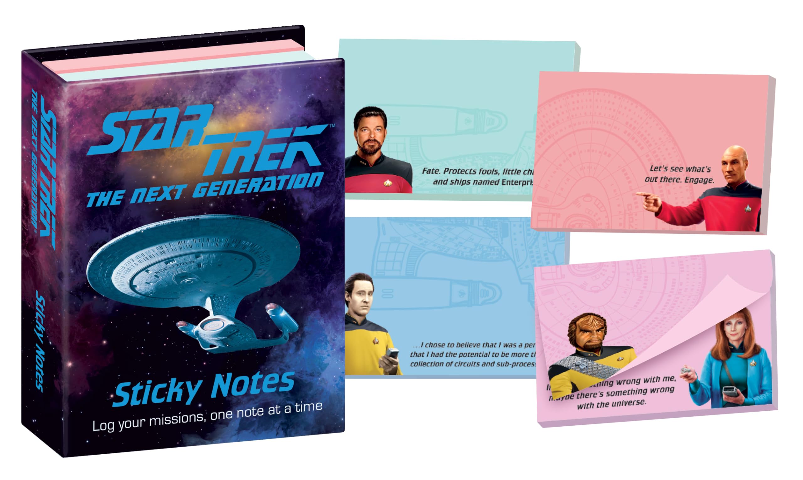 The Unemployed Philosophers Guild Star Trek Next Generation Sticky Notes - Officially Licensed 3.25" by 4.25" Booklet of Self-Sticky Individual Notes