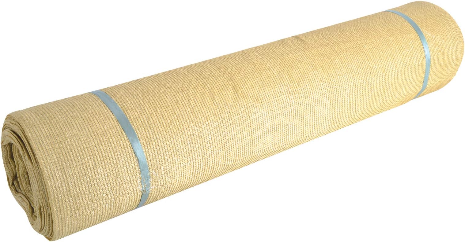 5'8" x 50ft Tan Beige Sunscreen Shade Fabric Roll 95% Uv Block