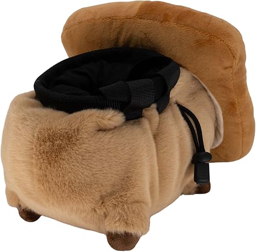 Miniatura 2 de Bolsa de tiza para escalada en roca, bonita bolsa de tiza de felpa para bouldering, gimnasio, escalada en interiores y exteriores, cierre de cordón,