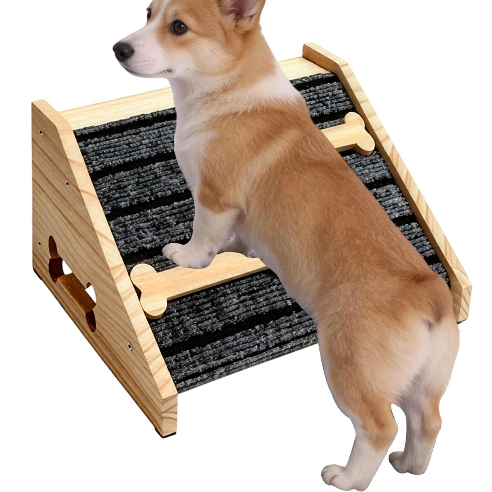 Rampa para perros que evita lesiones articulares en el sofá con madera antideslizante portátil