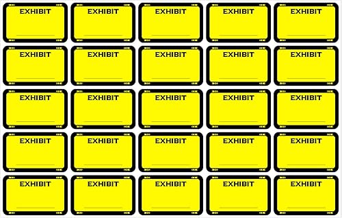 Miniatura 8 de 500 etiquetas legales para exposiciones de 1.65 x 1 pulgadas, etiquetas de exposición, calcomanías de exposición, etiquetas en blanco para carpetas