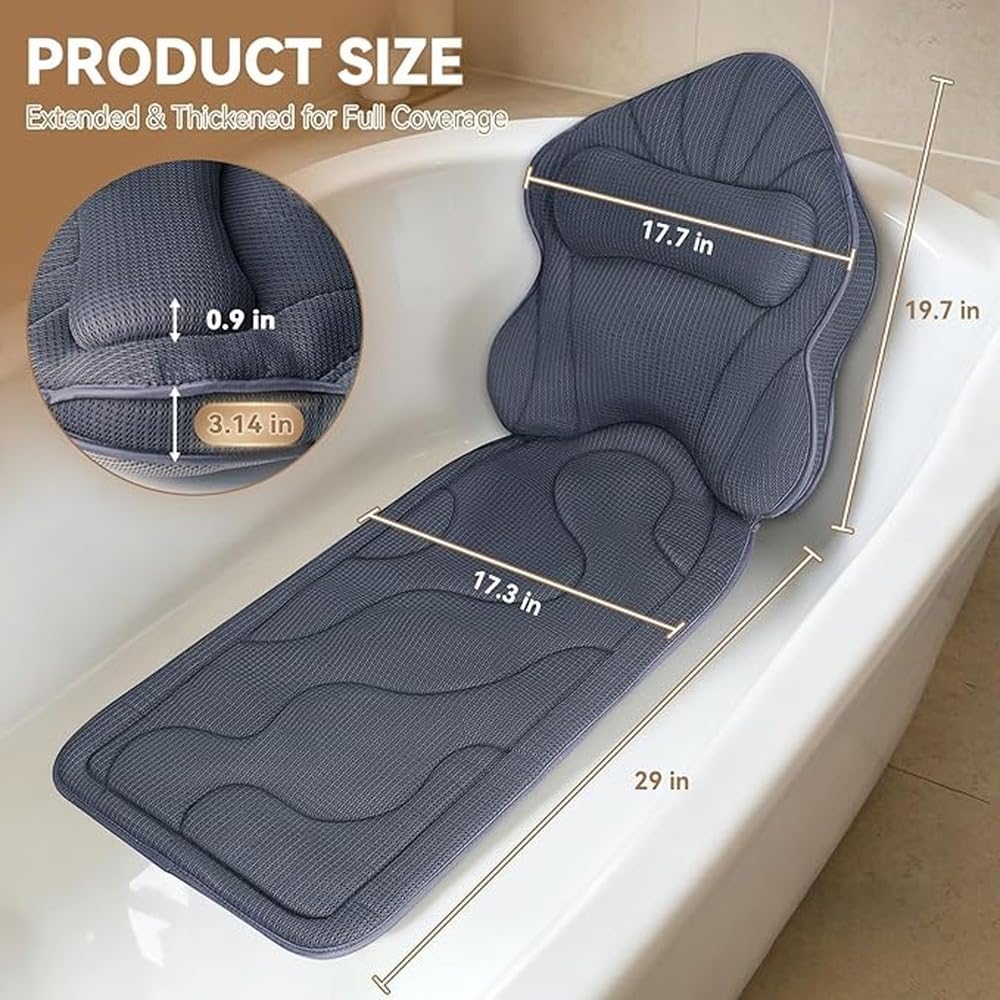 Cojín para bañera Malla 3D Transpirable Soporte ergonómico para