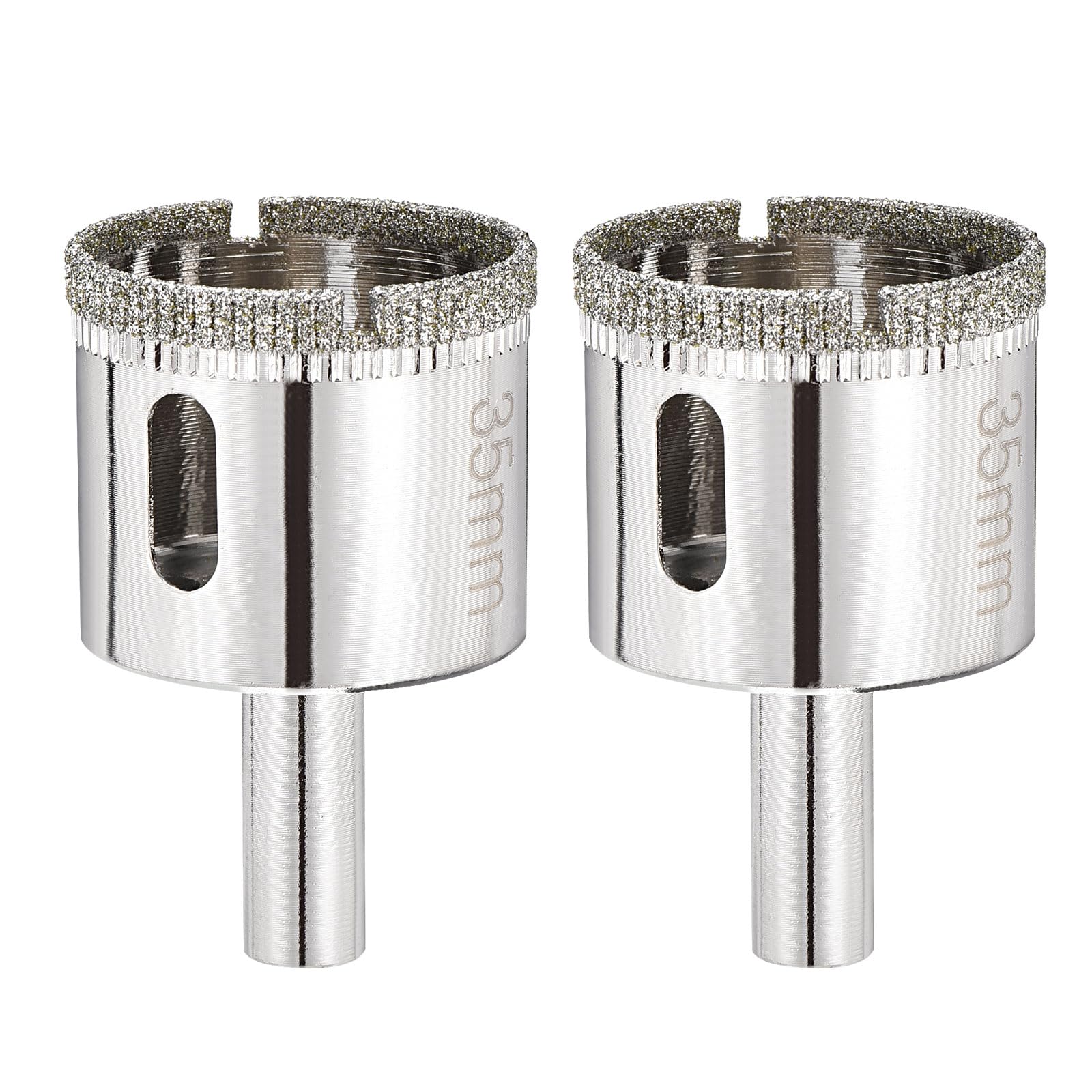 PATIKIL 2pcs 1-1/2" (38mm) Diamond Hole Saw, Glass Diamond Hole Cutters Hollow Core Drill Bits for Fiberglass, Tile, Porcelain, Ceramic