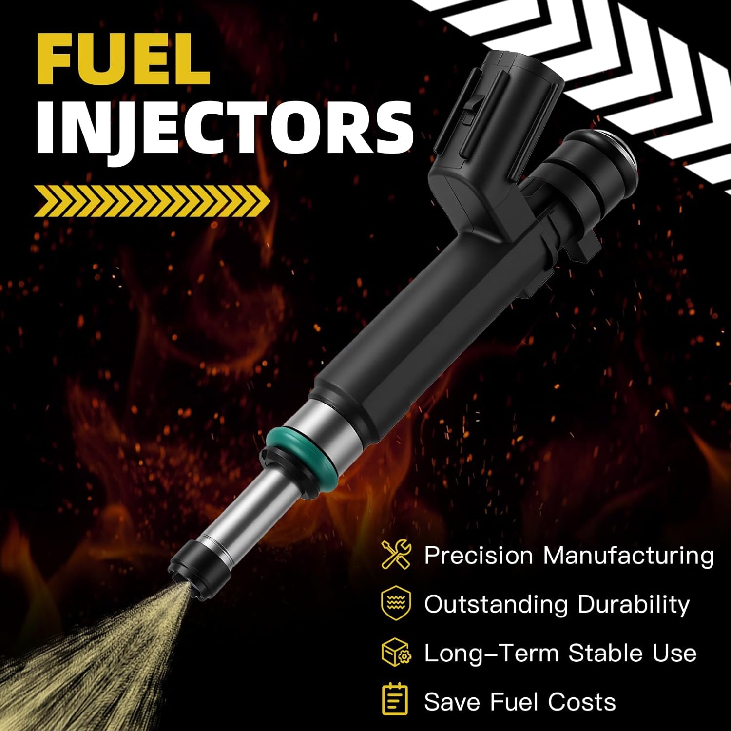 166005RL0A FJ1440 4Pcs Fuel Injectors Compatible with Nissan Versa 2019-2023 Kicks 2018-2023 L4 1.6L Replace 169077 221042502650