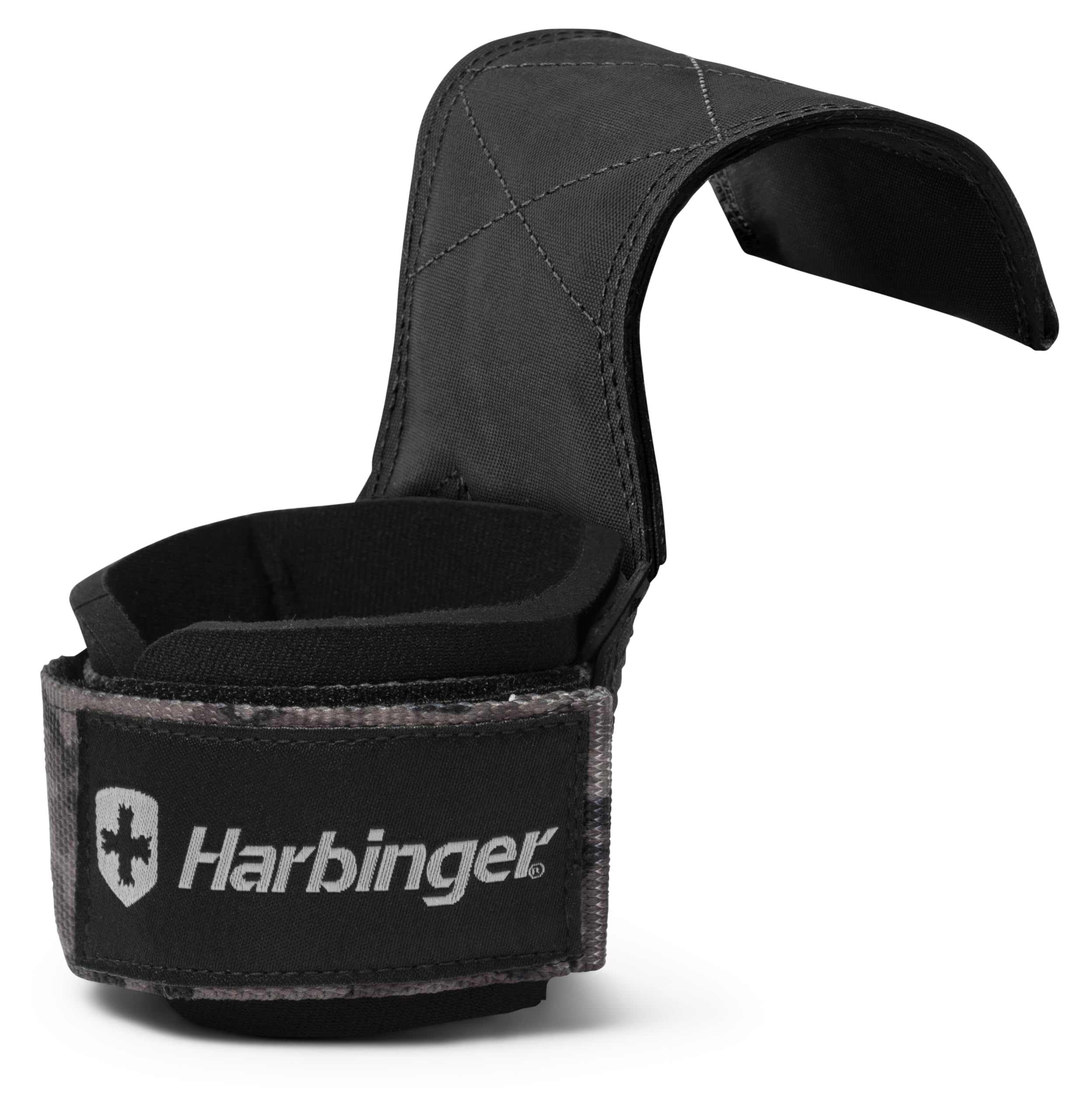 Harbinger Pro Lifting Grips-Left/Right Construction with Non-Slip Material Provides Comfort,Neoprene Pads Secure and Stabilise Wrists,Ideal For Heavy Lifting,Small,Black