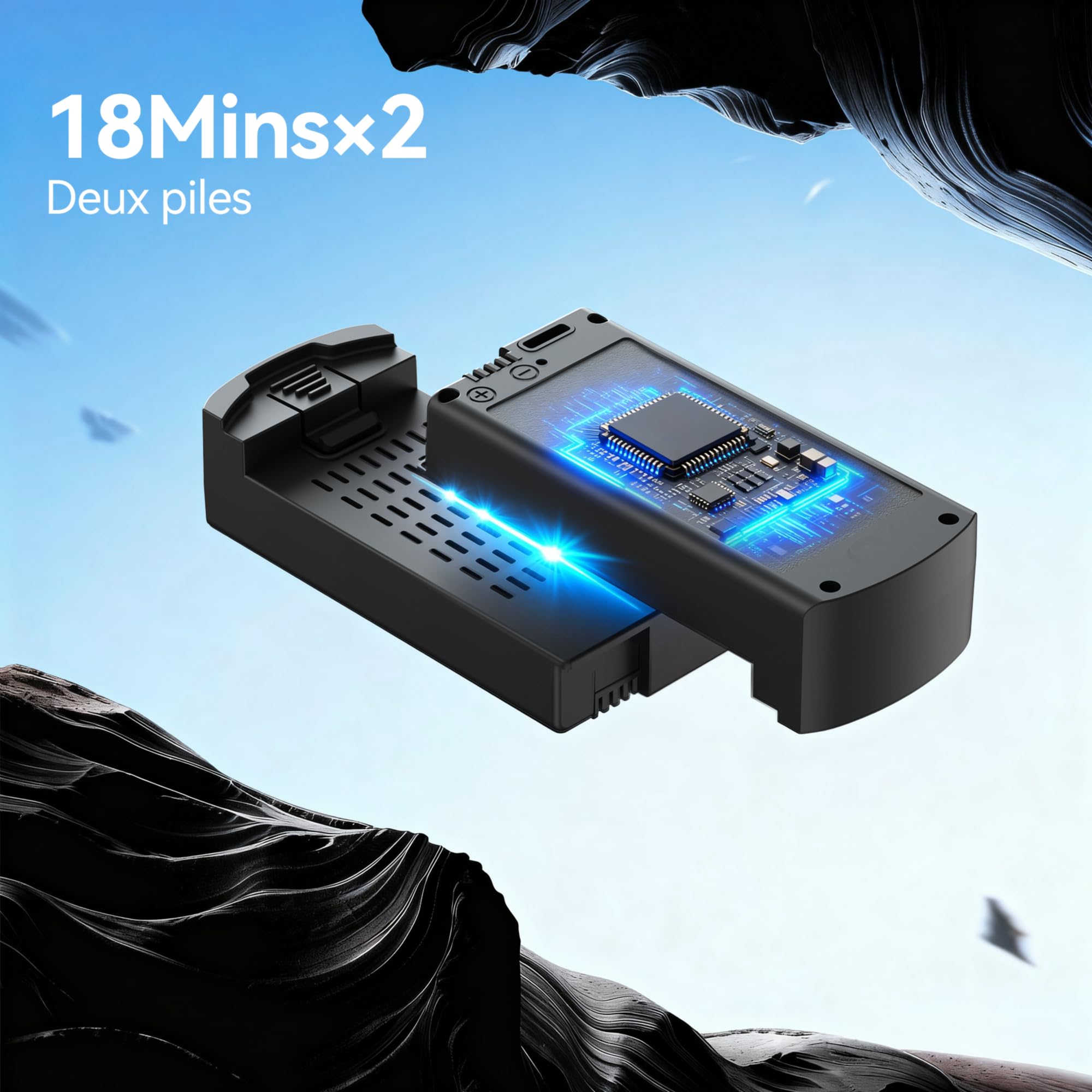 H867 Drone avec Caméra 4K pour Adultes et Débutants, Moteur Sans Balais, Quadricoptère RC Pliable avec 2 Batteries, Mode Sans Tête, Retournements à 360°(Noir)(Standard)