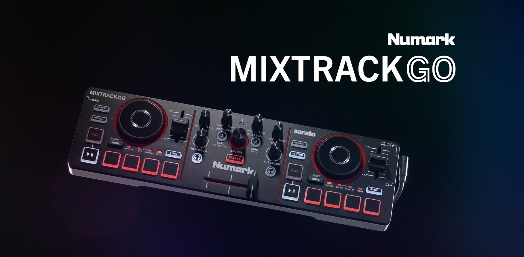 Amazon.com: Numark MixTrack Go Compact Bluetooth DJ Controller