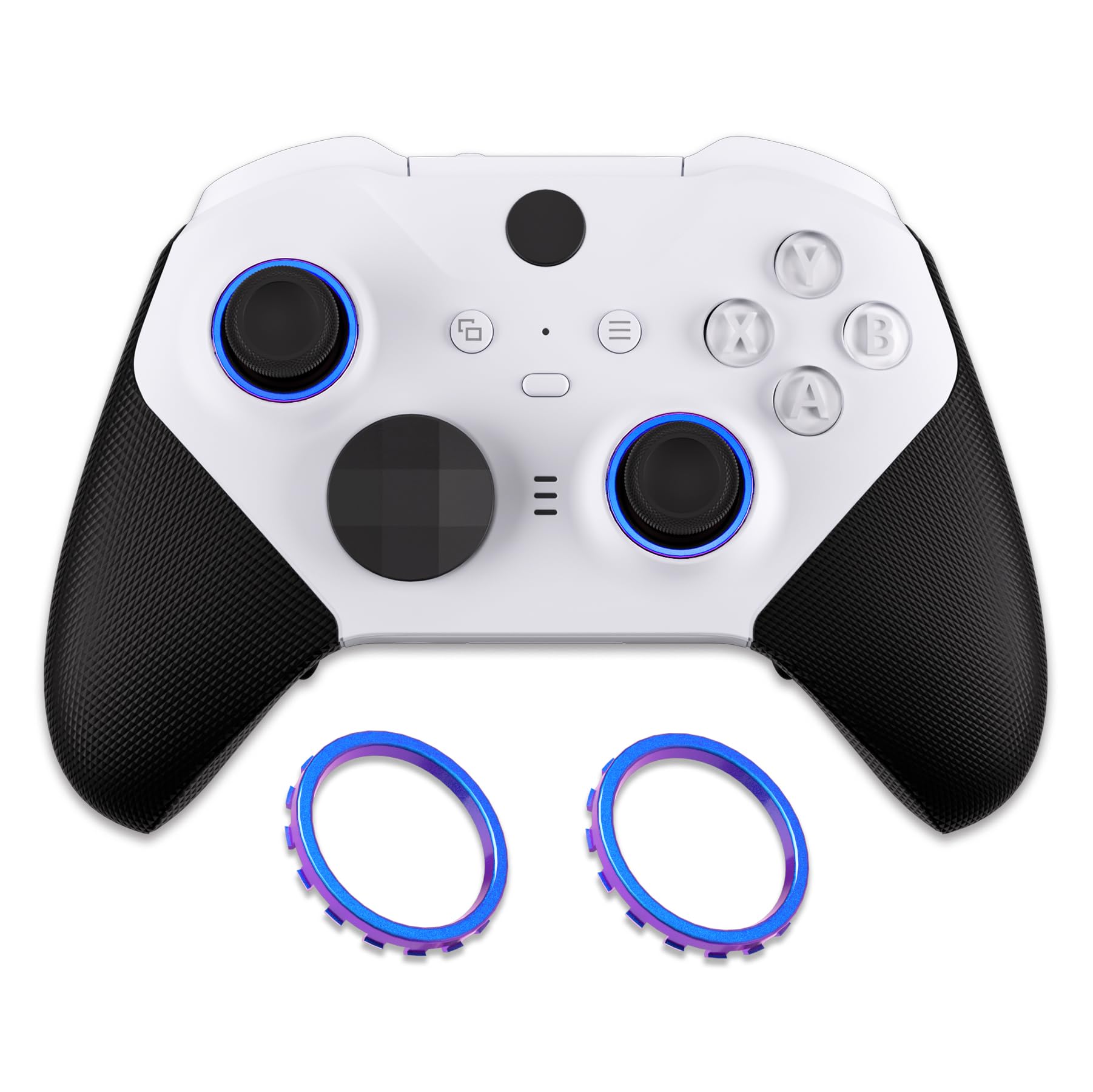 eXtremeRate Anillos de Joysticks para eXtremeRate Carcasa ASR Versión para Xbox Series X/S Accesorios Anillos de Acentos Rings Accesorios para Xbox One Elite, Elite Series 2 Mando(Azul a Violeta)
