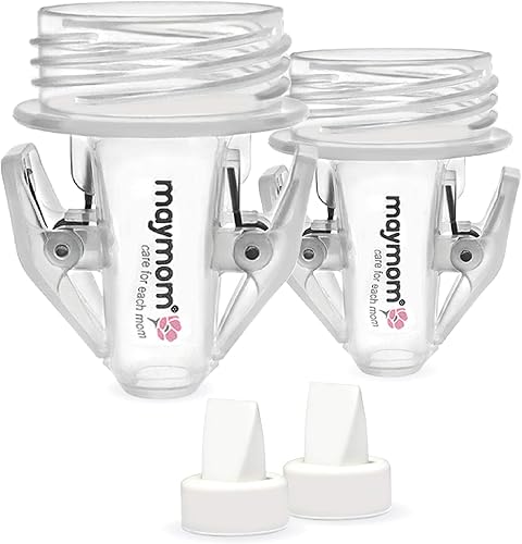 Maymom Adaptadores de bolsa de almacenamiento de leche materna compatibles con bombas Spectra S1, S2 2 válvulas de pico de pato incluidas material