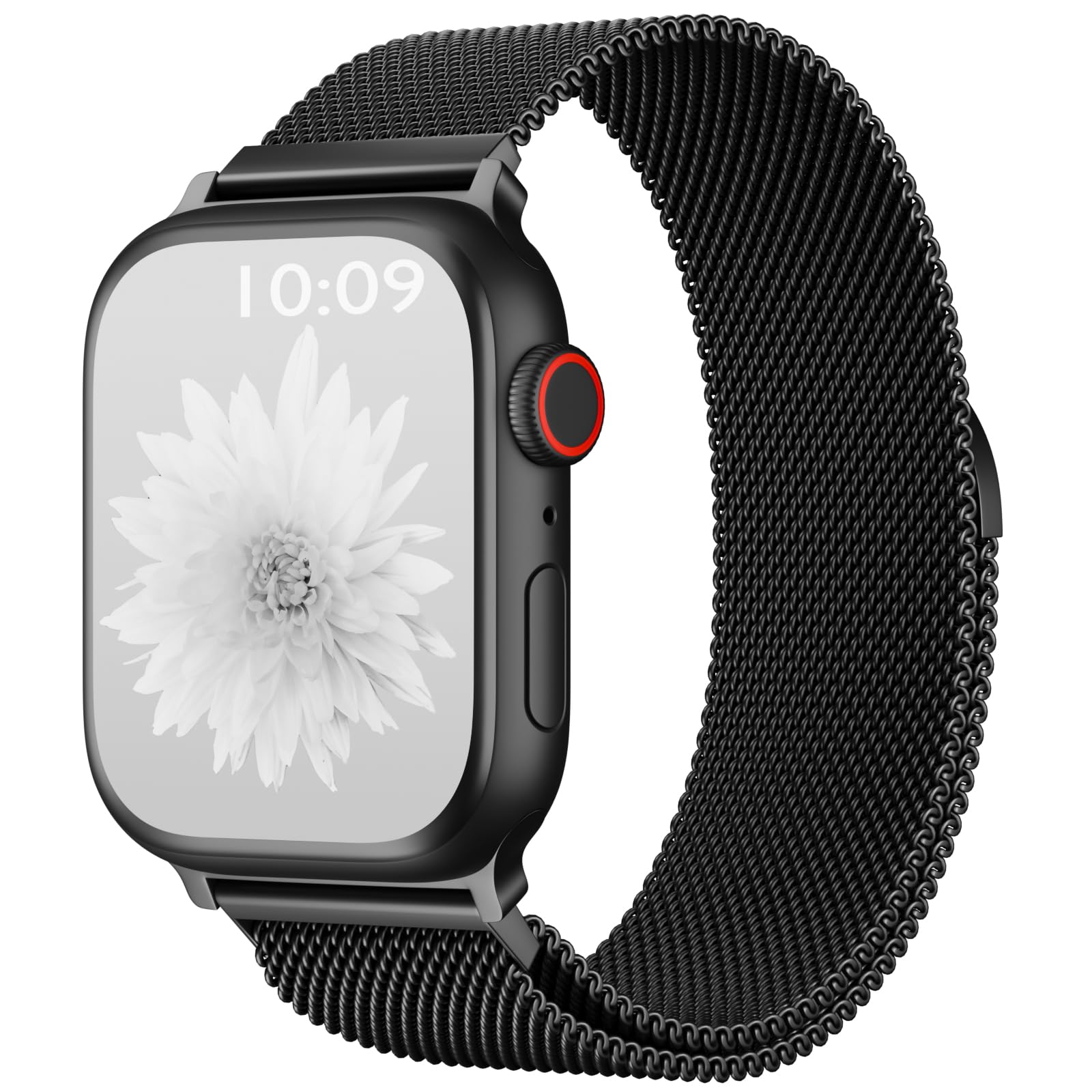 Shalila Metal Magnetic Apple Watch Band Compatible with 38mm 40mm 41mm 42mm 44mm 45mm 46mm 49mm, Stainless Steel Mesh Loop Strap iWatch Bands for