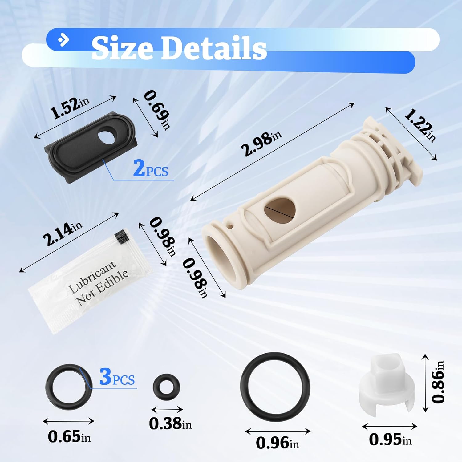 96988 Cartridge Repair Kit Compatible with Moen Posi-Temp Single-Handle Bathtub and Shower Faucets, for Repairing 1222/1222B Cartridges