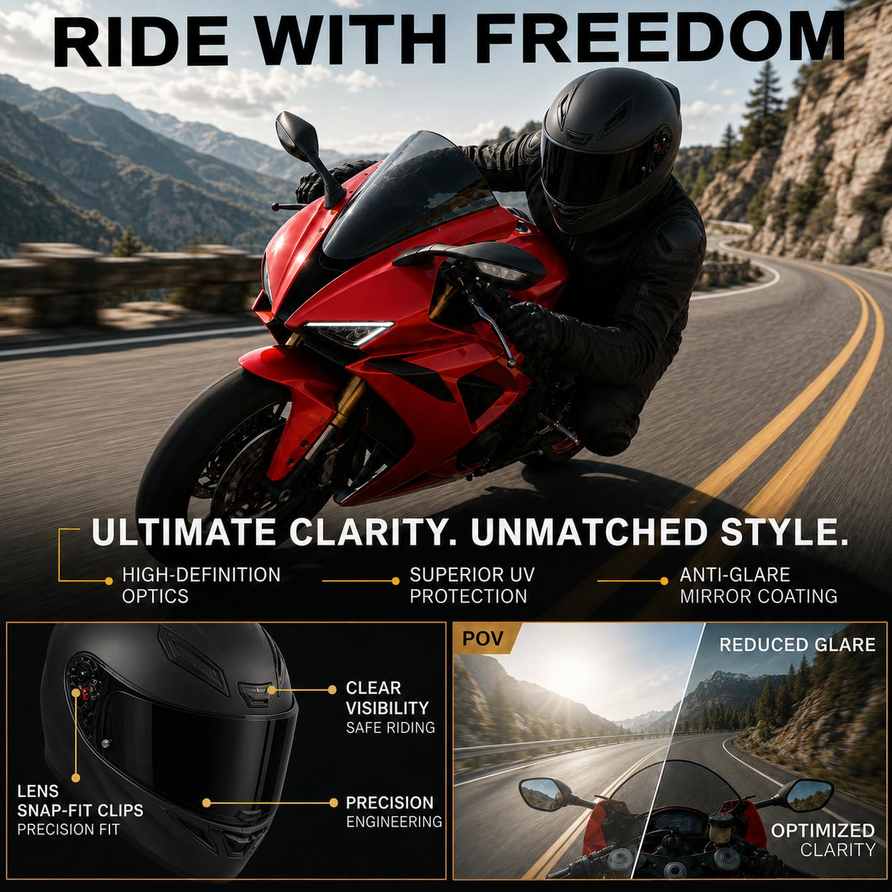 PSLER Visiera per casco K1s, Visiera per casco K1, Visiera tintata K3SV, Scudo facciale di sostituzione per i modelli K1, K1s, K3SV e K5 (Fumo Scuro)