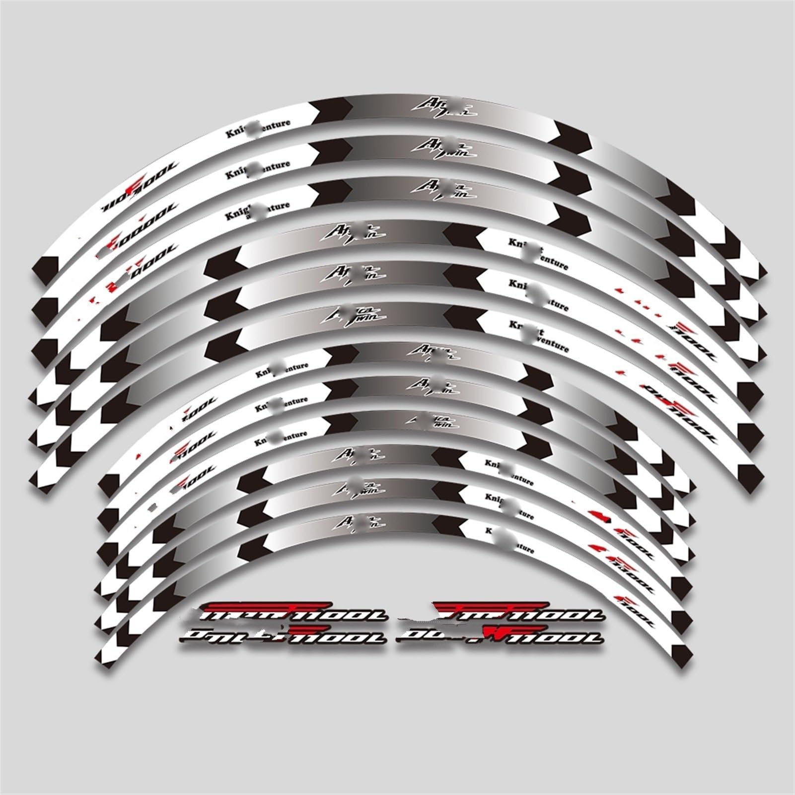 Motorcycle Wheel Sticker Tire Reflective Stripes Stickers Rim Decal for CRF1100L for Africa-Twin Crf 1100L Decorative(Color9)