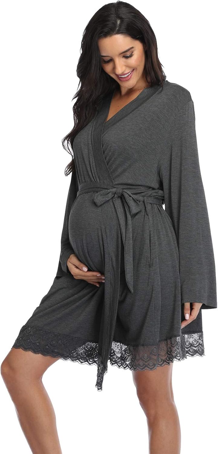 Maternity Robes for Women - Hospital Labor Delivery Robes - Pregnancy Nursing Sleepwear